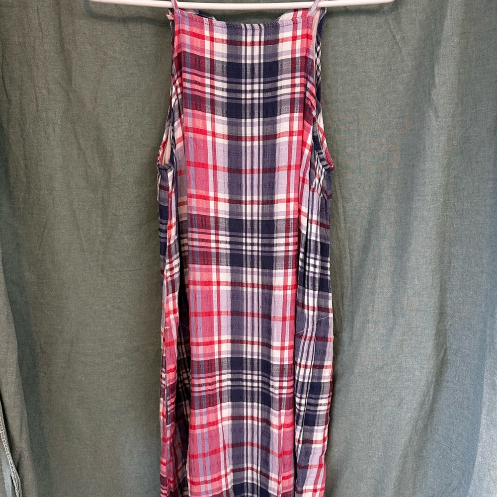 Bella Dahl Pink and Blue Plaid Dress